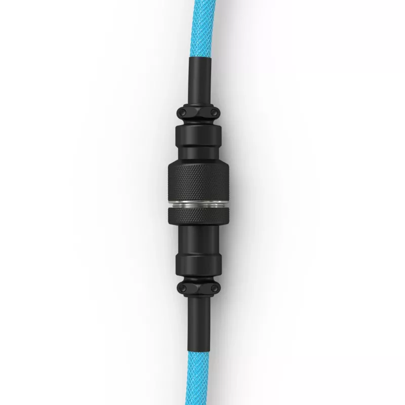 Suvyniotas USB laidas GLORIOUS GMMK Electric Blue – nuimamas klaviatūros laidas su stačiakampėmis jungtimis