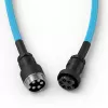 Suvyniotas USB laidas GLORIOUS GMMK Electric Blue – nuimamas klaviatūros laidas su stačiakampėmis jungtimis