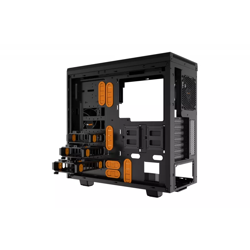be quiet Pure Base 600 Window Midi Tornas Juodas, Oranžinis