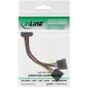 InLine SATA Y formos maitinimo laidas SATA moteriška / 2x SATA vyriška 0,15 m