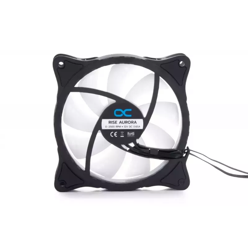 Ventiliatorius Alphacool Rise Aurora 12 cm juodas permatomas 2600 RPM 118,9 m³/h