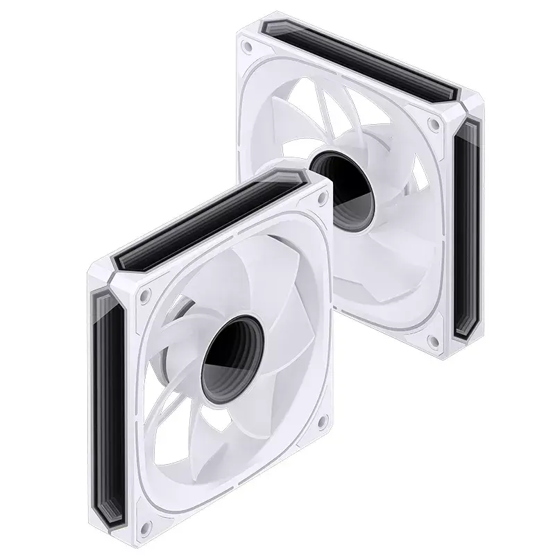 Jonsbo FR-505WR FR-505 ARGB PWM korpuso ventiliatorius su atvirkštinėmis mentėmis, 120 mm, 47,17 CFM, baltas