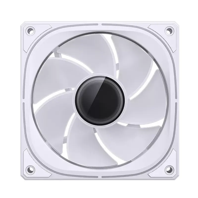 Jonsbo FR-505WR FR-505 ARGB PWM korpuso ventiliatorius su atvirkštinėmis mentėmis, 120 mm, 47,17 CFM, baltas