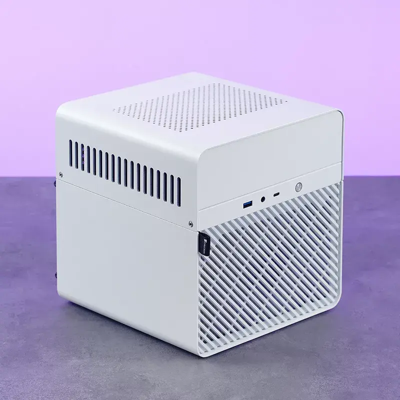 Jonsbo N2 Mini-ITX NAS korpusas, kubas, aliuminis/plienas, baltas