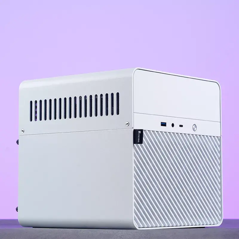 Jonsbo N2 Mini-ITX NAS korpusas, kubas, aliuminis/plienas, baltas