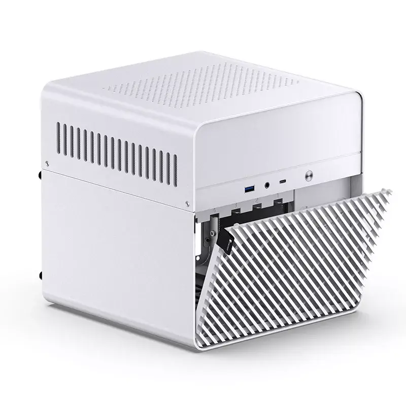 Jonsbo N2 Mini-ITX NAS korpusas, kubas, aliuminis/plienas, baltas
