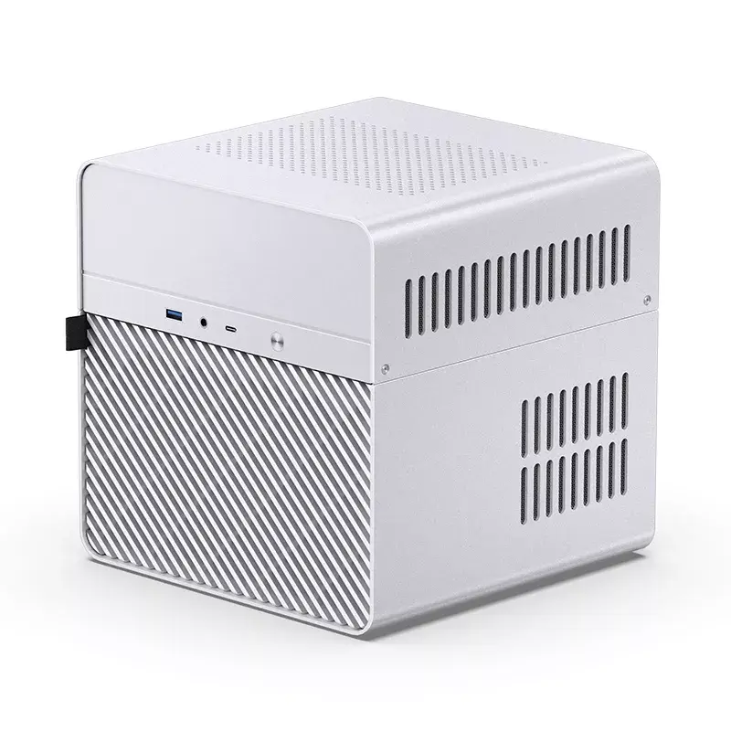 Jonsbo N2 Mini-ITX NAS korpusas, kubas, aliuminis/plienas, baltas