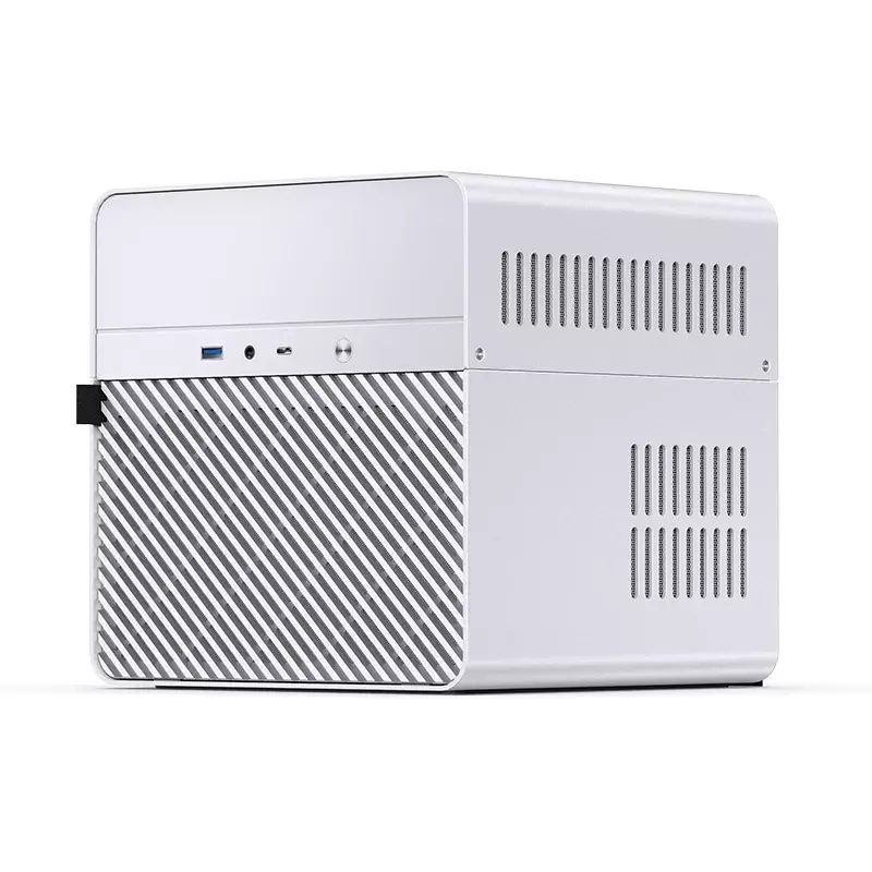 Jonsbo N2 Mini-ITX NAS korpusas, kubas, aliuminis/plienas, baltas