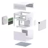Jonsbo N2 Mini-ITX NAS korpusas, kubas, aliuminis/plienas, baltas