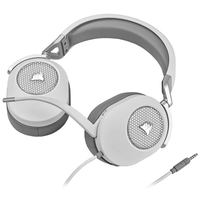 Ausinės CORSAIR HS65 žaidimams, 3.5mm, Surround, Baltos