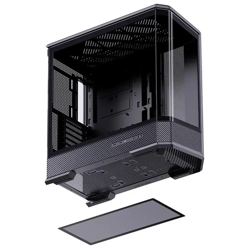 Kompiuterio korpusas Jonsbo D400 Midi Tower ATX, grūdintas stiklas, juodas