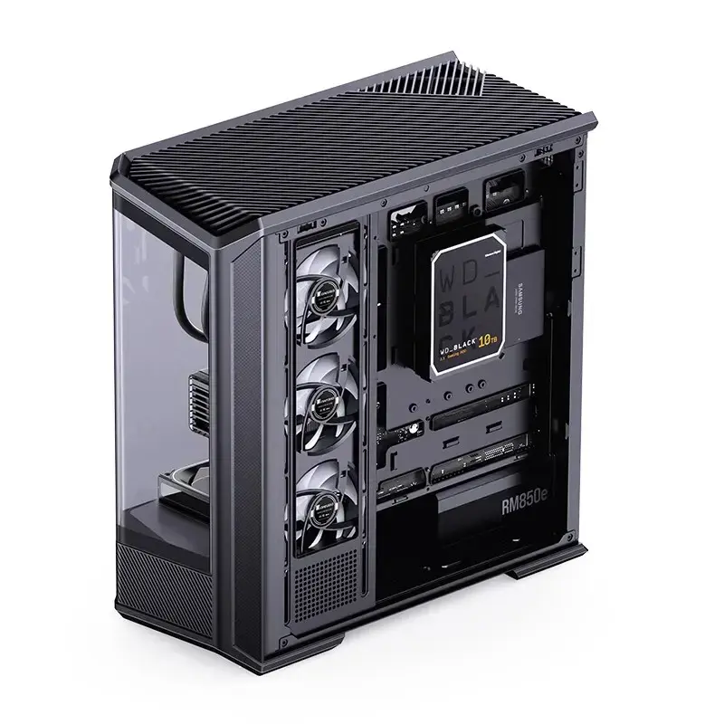 Kompiuterio korpusas Jonsbo D400 Midi Tower ATX, grūdintas stiklas, juodas