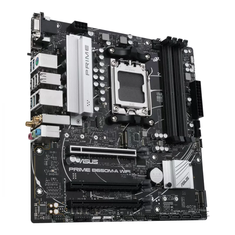 ASUS PRIME B650M-A WIFI pagrindinė plokštė AMD B650 Socket AM5 micro ATX