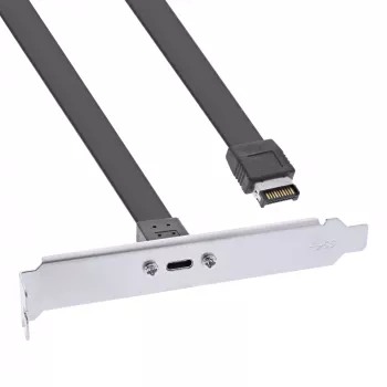 InLine PCI lizdo laikiklis, USB-C į USB 3.2 priekinį skydelį Key-A vidinis, 0,5 m