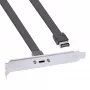 InLine PCI lizdo laikiklis, USB-C į USB 3.2 priekinį skydelį Key-A vidinis, 0,5 m