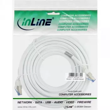 InLine Patch Laidas S/FTP PiMF Cat.6A halogen free 500MHz baltas 3m