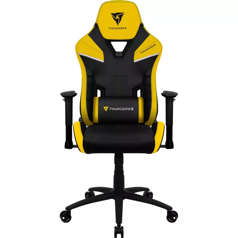 Universali žaidimų kėdė ThunderX3 TC5 Air Tech su paminkštinta sėdyne, juoda/geltona