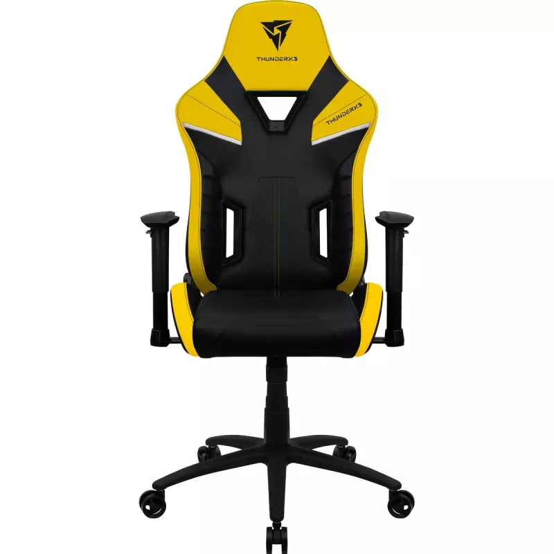 Universali žaidimų kėdė ThunderX3 TC5 Air Tech su paminkštinta sėdyne, juoda/geltona