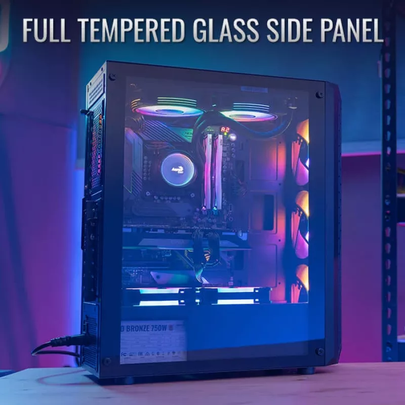 PC korpusas Aerocool Beam-G-BK-V1 Mini Tower juodas