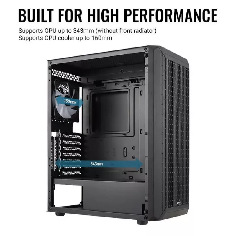 PC korpusas Aerocool Beam-G-BK-V1 Mini Tower juodas