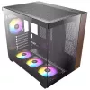 PC korpusas Antec CX800 Midi Tower juodas, medžio akcentai