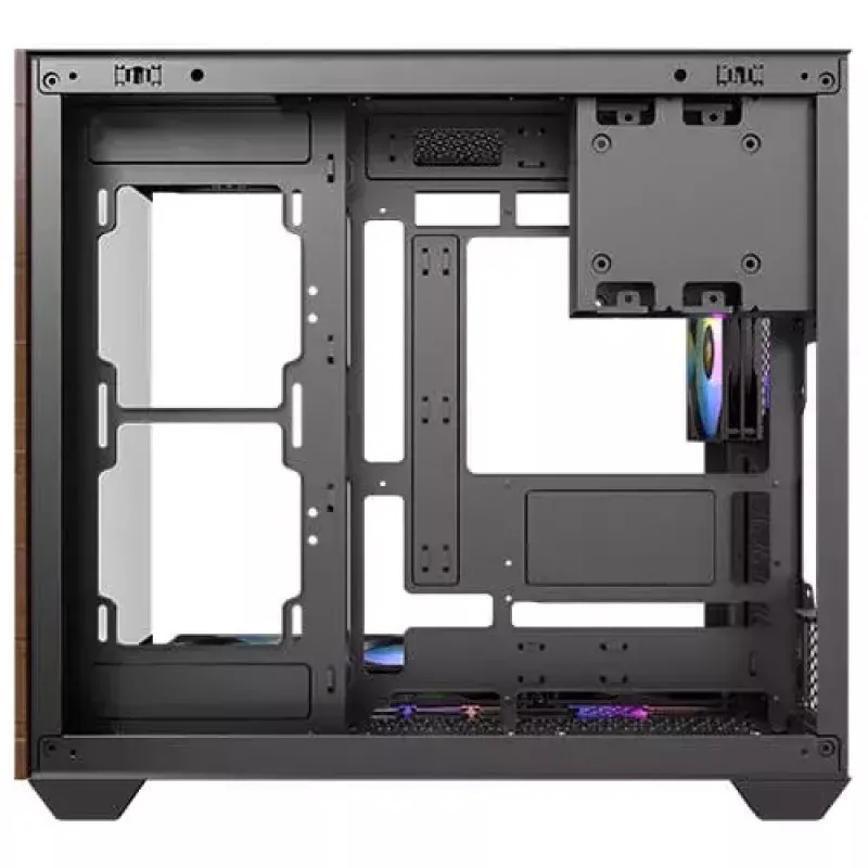 PC korpusas Antec CX800 Midi Tower juodas, medžio akcentai