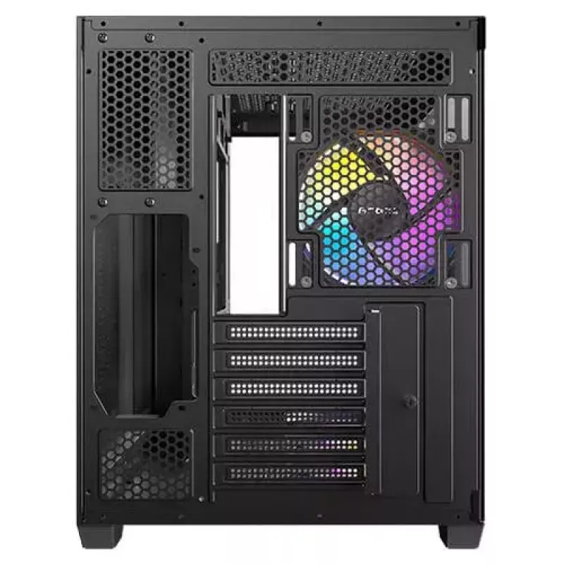 PC korpusas Antec CX800 Midi Tower juodas, medžio akcentai