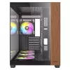 PC korpusas Antec CX800 Midi Tower juodas, medžio akcentai