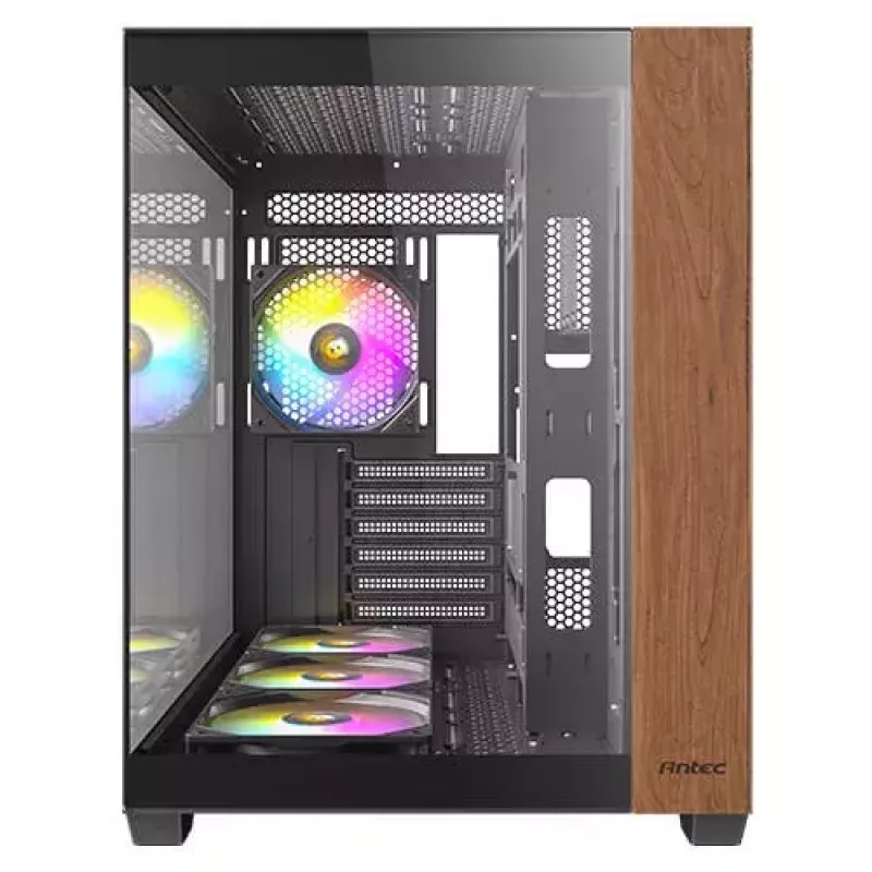 PC korpusas Antec CX800 Midi Tower juodas, medžio akcentai