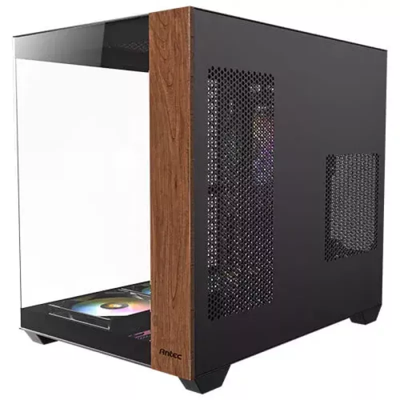 PC korpusas Antec CX800 Midi Tower juodas, medžio akcentai