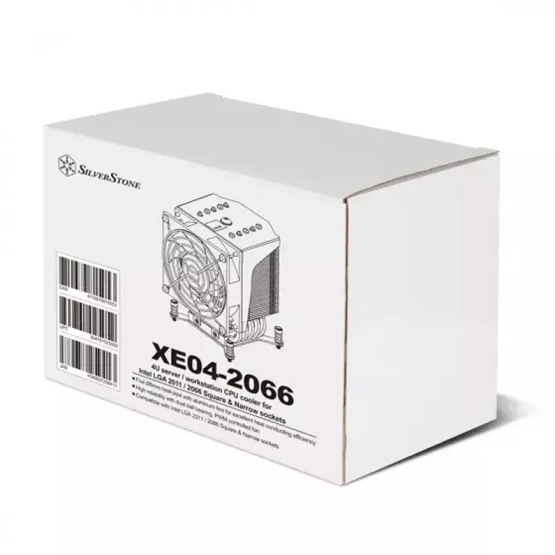 Oro aušintuvas Silverstone XE04-2066 juodas sidabrinis 6.8 mmH2O dvigubas rutulinis guolis
