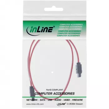 InLine SATA 6Gb/s kabelis su fiksatoriais 0,3 m