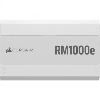 Maitinimo blokas CORSAIR RMe Series RM1000e — 1000 W, ATX 3.1, 80 PLUS Gold, pilnai modulinis, baltas, 120 mm ventiliatorius