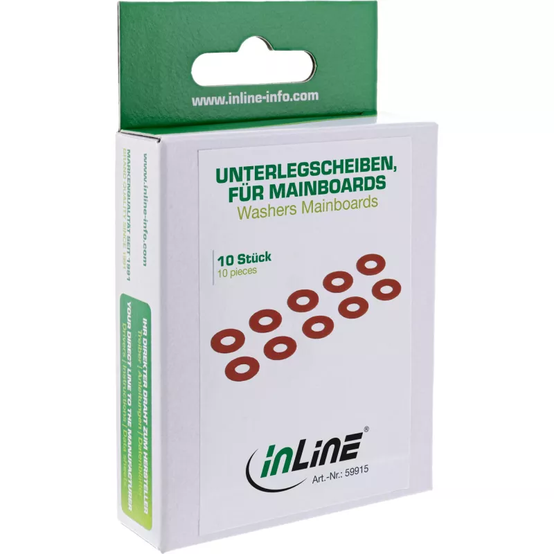 InLine poveržlės pagrindinėms plokštėms 10 vnt. InLine 59915 Raudonos