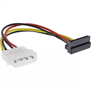 InLine SATA maitinimo adapterio laidas 1x 4 kontaktų (Molex) / 15 kontaktų SATA kampu į viršų 29670X
