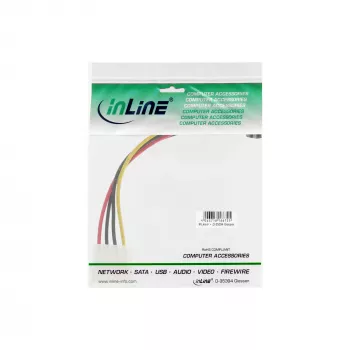 InLine SATA maitinimo adapterio laidas 1x 4 kontaktų (Molex) / 15 kontaktų SATA kampu į viršų 29670X