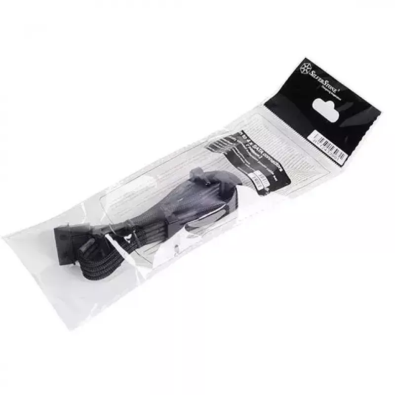 Laidas Silverstone SST-PP07-BTSB 0,3 m Molex 4 jungtis į 4xSATA