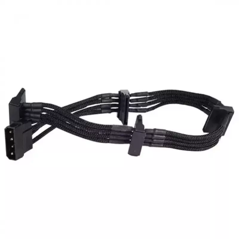 Laidas Silverstone SST-PP07-BTSB 0,3 m Molex 4 jungtis į 4xSATA