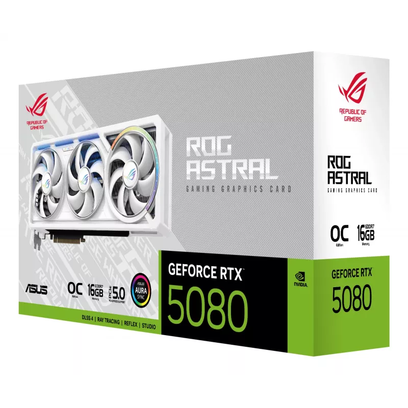 ASUS ROG Astral RTX5080-O16G-WHITE NVIDIA GeForce RTX 5080 16 GB GDDR7