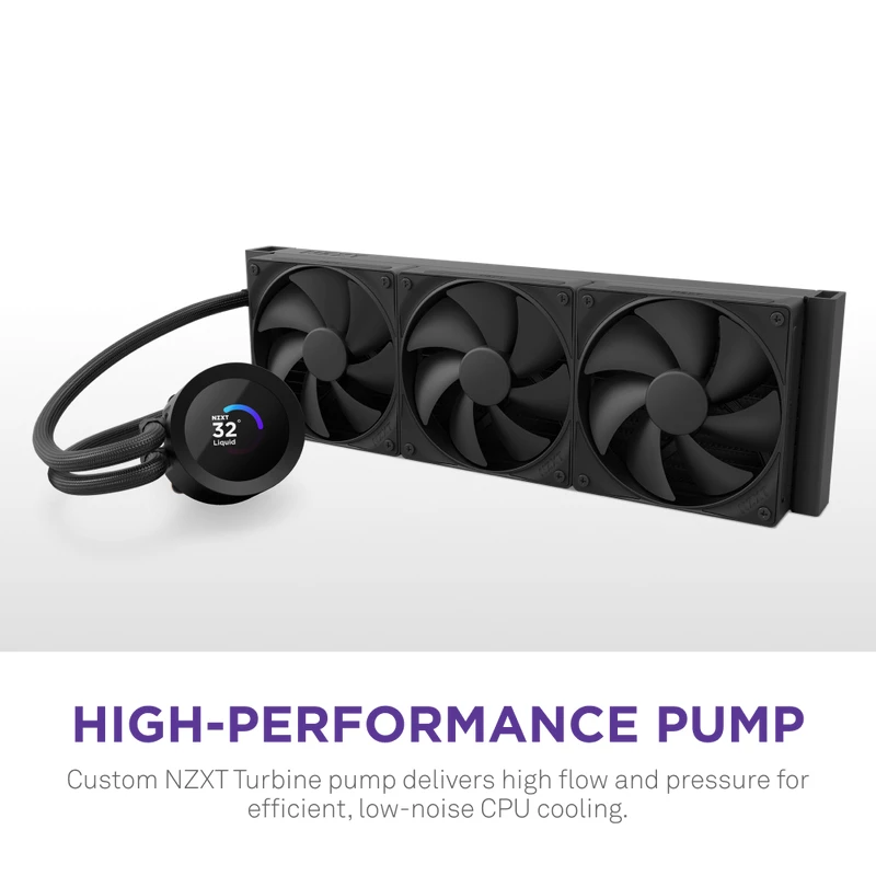 Vandens aušintuvas NZXT Kraken Plus 360 12 cm juodas, Fluid Dynamic Bearing