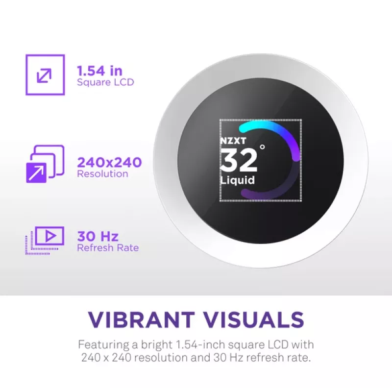 Vandens aušintuvas NZXT Kraken Plus 360 RGB White 500-2400 RPM