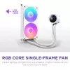 Skystas aušintuvas procesoriui NZXT Kraken Plus RGB 240 — 120 mm ventiliatoriai, FDB guolis, baltas