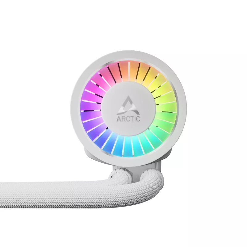 Vandens aušintuvas CPU Arctic Liquid Freezer III Pro 240 A-RGB — 240 mm, 120 mm ventiliatoriai, Baltas, LGA1700/AM4/AM5