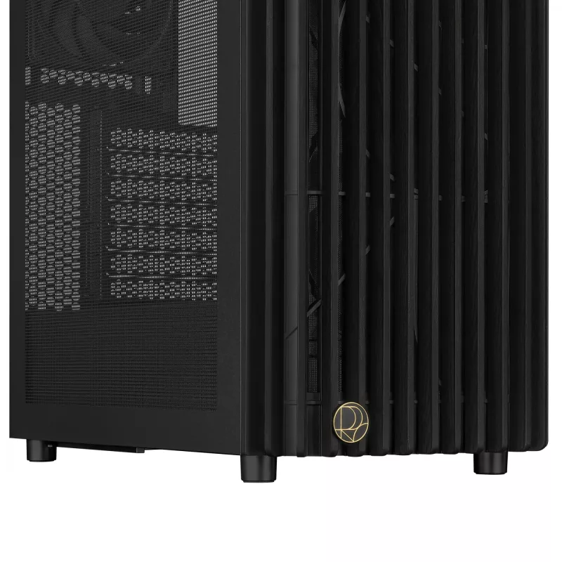 PC korpusas ASUS 90DC00M0-B39040, ATX palaikymas, juodas, priekyje 2×160mm ventiliatoriai, gale 1×120mm, 2×3.5 colio + 2×2.5 colio vietos, 2×USB 3.2 GEN1
