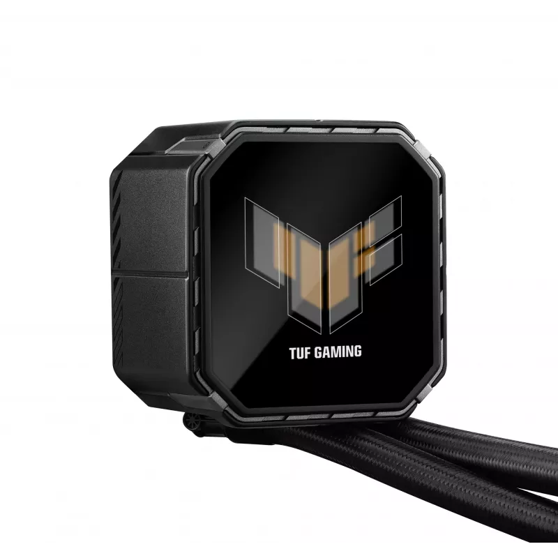 Skysčio aušintuvas ASUS TUF Gaming LC III 360 ARGB LCD — 360 mm radiatorius, 3x 120 mm ventiliatoriai, Lizdai AM5/AM4/LGA1700/LGA1200, Juodas