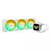 All-in-one skysčio aušintuvas ASUS TUF Gaming LC III 360 ARGB White Edition — 360 mm, 120 mm ventiliatoriai, LGA1700/1200, AM4/AM5 palaikymas