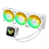 All-in-one skysčio aušintuvas ASUS TUF Gaming LC III 360 ARGB White Edition — 360 mm, 120 mm ventiliatoriai, LGA1700/1200, AM4/AM5 palaikymas