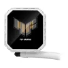 All-in-one skysčio aušintuvas ASUS TUF Gaming LC III 360 ARGB LCD White Edition – 360 mm radiatorius, 3×120 mm PWM ventiliatoriai, LCD ekranas, balta