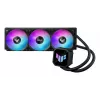 Vandens aušintuvas ASUS TUF GAMING LC III 360 ARGB — 120 mm ventiliatoriai, palaiko AM4/LGA1200/LGA1700/AM5, Juoda