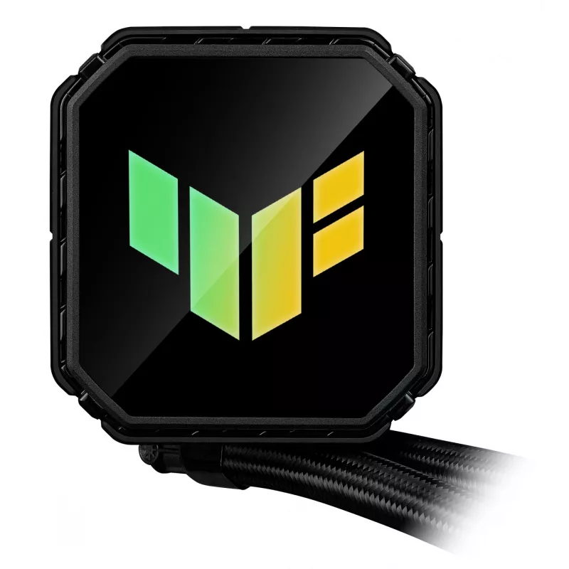 Vandens aušintuvas ASUS TUF GAMING LC III 360 ARGB — 120 mm ventiliatoriai, palaiko AM4/LGA1200/LGA1700/AM5, Juoda